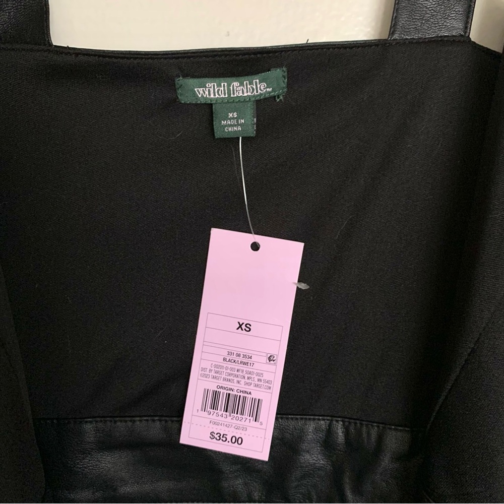 Wild Fable Black Faux Leather Dress - Picture 4 of 10